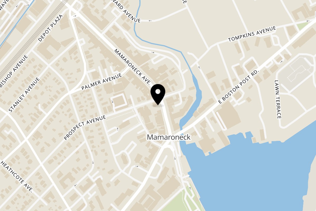 Map showing the location of Petite Bretagne on 152 Mamaroneck Ave in Mamaroneck